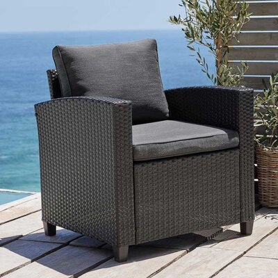 Baštenska Fotelja Od Ratana Ager Black