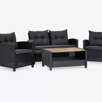 Lounge garnitura za 4 osobe Neva Black