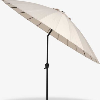Zglobni suncobran sa ručicom za otvaranje 2.7m Bež