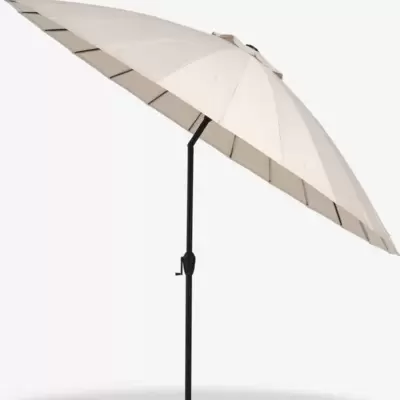 Zglobni suncobran sa ručicom za otvaranje 2.7m Bež