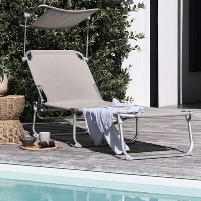 Podesiva ležaljka sa tendom za zaštitu lica i glave