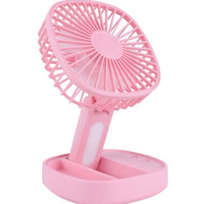 Sklopivi mini ventilator sa punjivom baterijom Prosto MF9413 roze