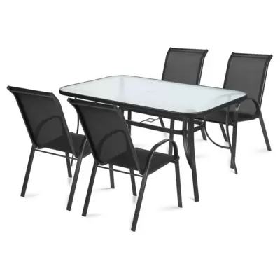 Baštenski Set 4 Stolice i Sto Sa Staklom Fieldmann Tirso