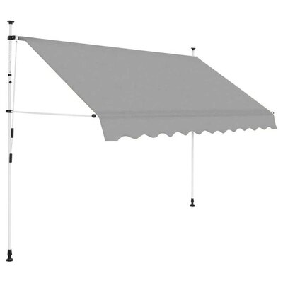Tenda Sa Teleskopskim Nosačima Za Terasu - Montaža Bez Bušenja - 250 x 120 cm Siva