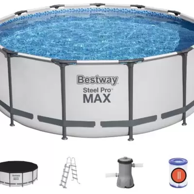 Bestway 5618W Bazen sa čeličnim ramom pumpom i merdevinama 3.96 m x 1.22 m