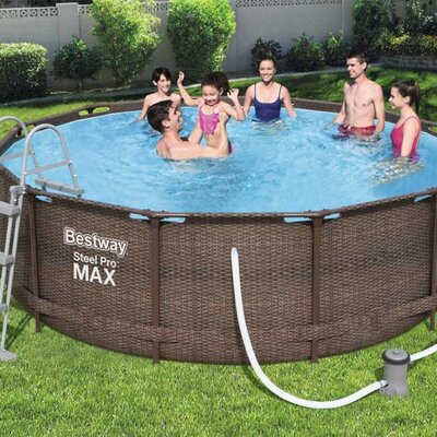 Bestway 56709 Bazen sa čeličnim ramom pumpom i merdevinama 3.66m x 1m