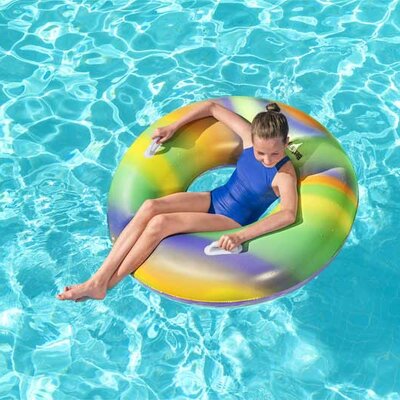 Bestway Veliki šlauf sa ručkama za držanje 119cm Rainbow 36352