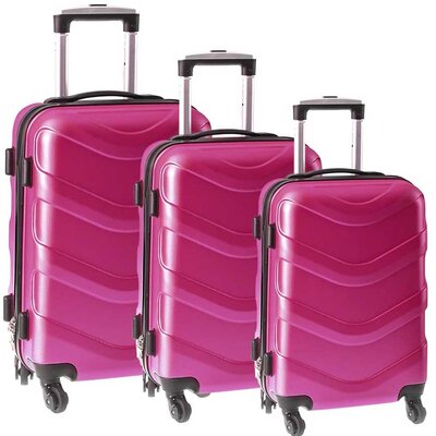 Komplet 3 ABS Tvrda Kofera Rome ljubičasta