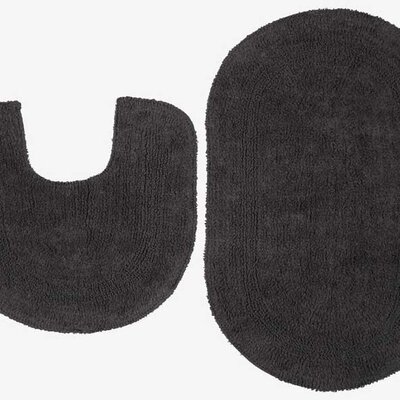 Prostirke za kupatilo Komplet 2 dela Lorrient Antracit siva