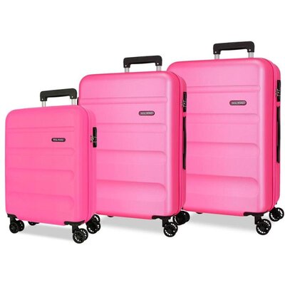 Komplet ABS kofera 75/65/55cm Roll Road Flex Pink 58494