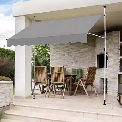 Balkonska tenda na izvlačenje 350 x 120 cm - Montaža Bez Bušenja i Šrafljenja