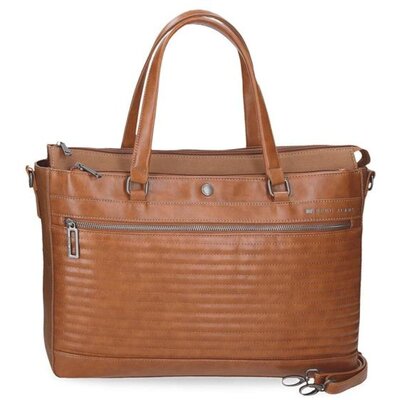 Poslovna ženska torba sa pregradom za laptop PJL Biker brown 71566