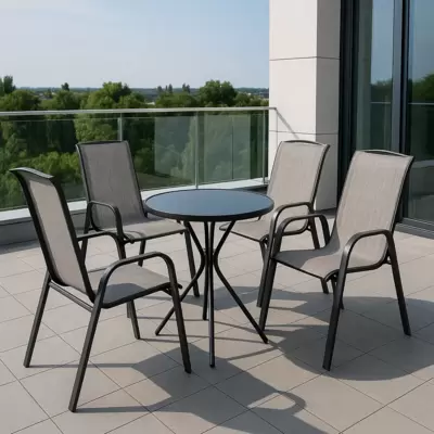 Balkonska garnitura Tender, set sa 4 stolice i stolom