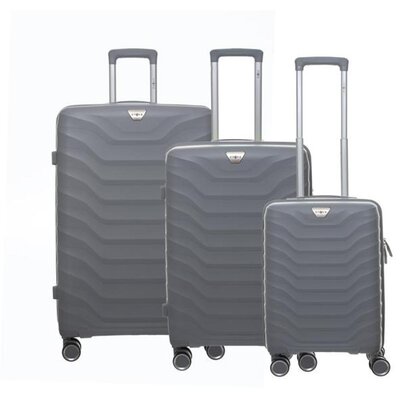 Putni koferi od polipropilena Komplet Enova Longbeach perfect grey 526340