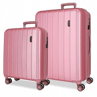 Komplet proširivih kofera 55cm-70cm Movom Wood pink 53189