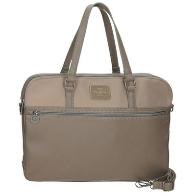 Ženska poslovna torba sa pregradom za laptop PJL Christine beige 70960