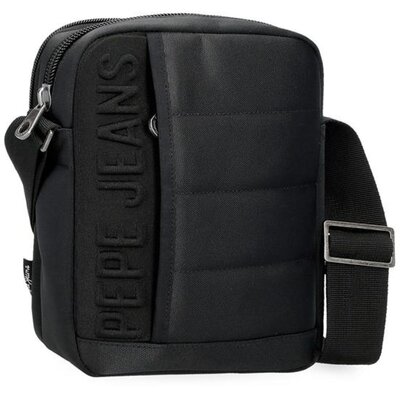 Muška torbica sa dve pregrade 22cm Pepe Jeans Ancor black 70155