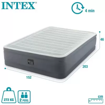 Intex krevet na naduvavanje sa ugrađenom pumpom Queen PremAire® 64906ND 152 x 203 x 46cm