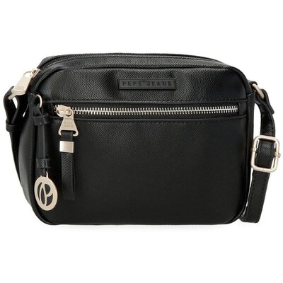 Torbica od eko kože na rame Pepe Jeans Elia black 79455