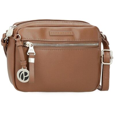 Torbica od eko kože na rame Pepe Jeans Elia brown 79455