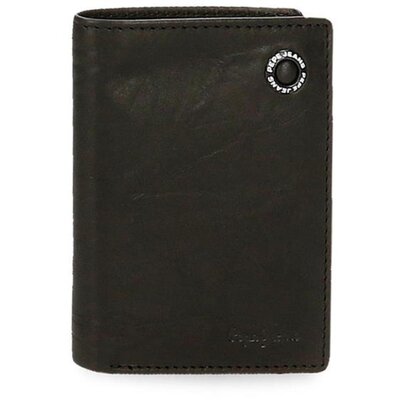 Novčanik od prirodne kože za muškarce PJL Badge black 73720