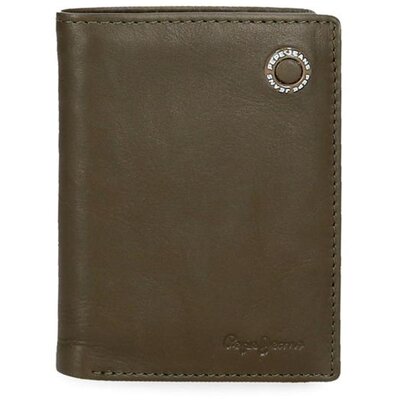 Novčanik od prirodne kože za muškarce PJL Badge green 73720