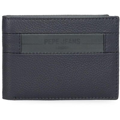 Muški kožni novčanik na preklop PJL Checkbox navy 78831