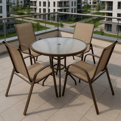 Baštenski Komplet Koko - 4 Stolice i Sto prečnika 80 cm