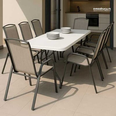Garnitura za 8 osoba Sa sklopivim stolom Monarh