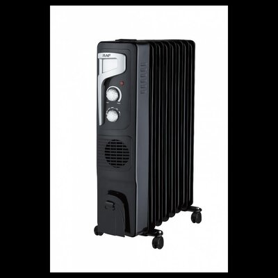 Raf R.0929b Uljni Radijator Sa Ventilatorom 9 Rebara Crni 2400w