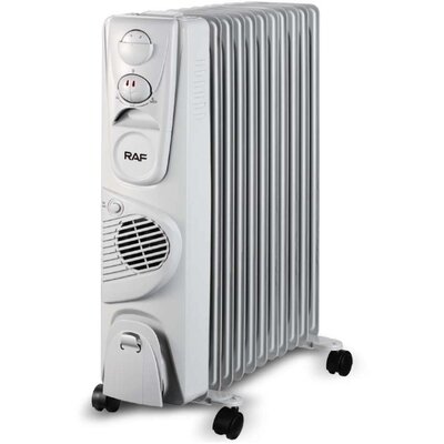 Raf R.1131w Uljni Radijator Sa Ventilatorom 11 Rebara Beli 2900w