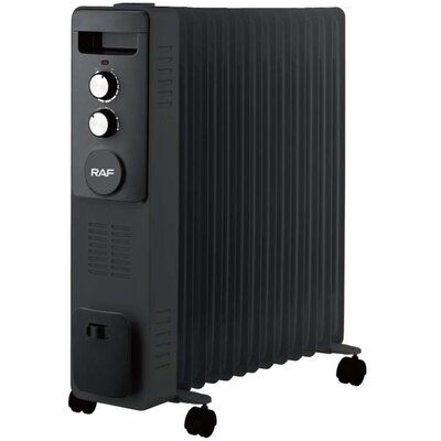 Raf R.1338b Uljni Radijator Sa Ventilatorom 13 Rebara Crni 2900w