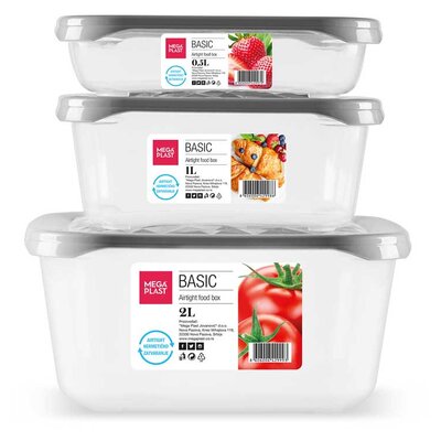 Komplet četvrtastih kutija za hranu sa poklopcima 3kom. Frigo Frozen