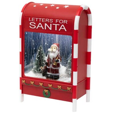 Osvetljeno LED sanduče sa melodijom i efektom padanja snega V40cm