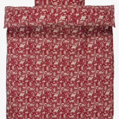 Novogodišnja Posteljina 200 x 140 cm Pamuk Red