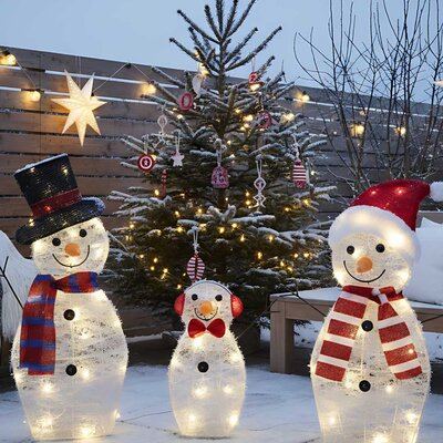 LED Sneško Porodica Novogodišnja Deko Rasveta Za Spoljnu Upotrebu
