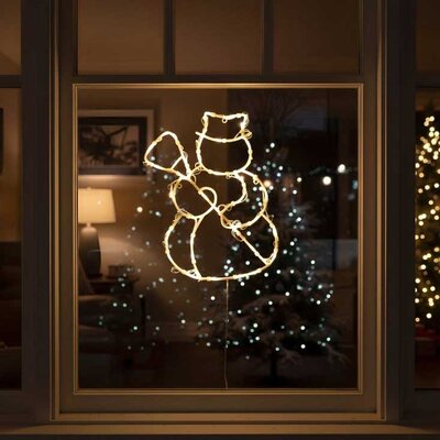 LED Sneško Svetleći ukras za prozor na baterije V33cm