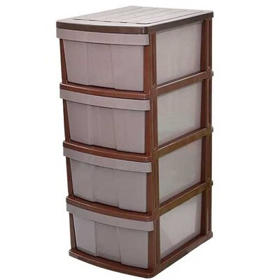 Višenamenska plastična polica sa 4 velike fioke Assorted