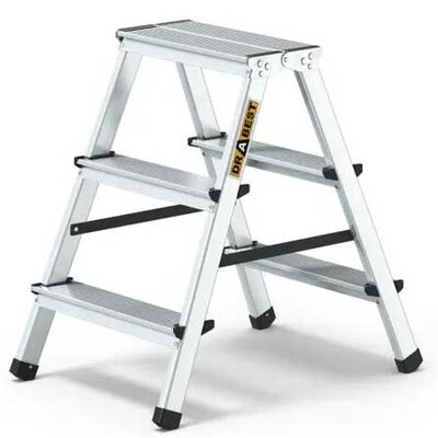 Sklopive aluminijumske dvostrane merdevine 2x3 stepenika Nosivosti 125kg 19828