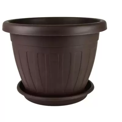 Saksija ca cveće Mediteran Braon Prečnik 25cm