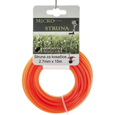 Struna za trimere za travu 2.7mm x 15m Kvadratni presek