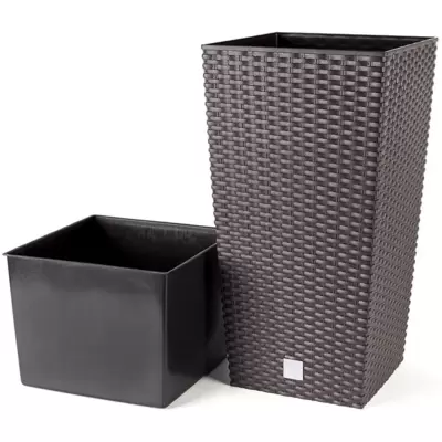 Saksija sa uloškom Ratan Look 27x27x50 cm