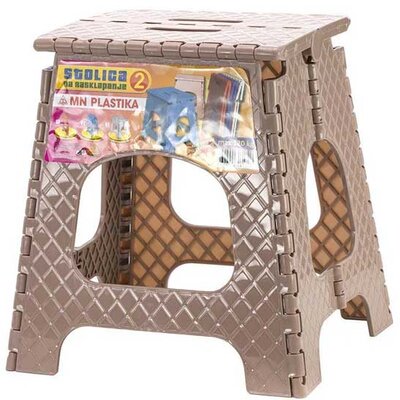 Sklopiva plastična hoklica nosivosti 130kg V35cm