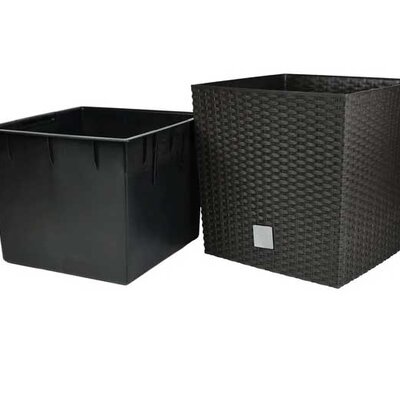 Četvrtasta saksija sa uloškom 27x27x27cm Dark Choco