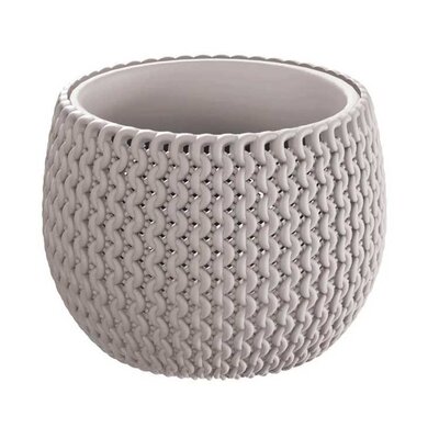 Loptasta saksija za cveće sa uloškom 29cm Cappuccino