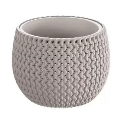 Loptasta saksija za cveće sa uloškom 29cm Cappuccino