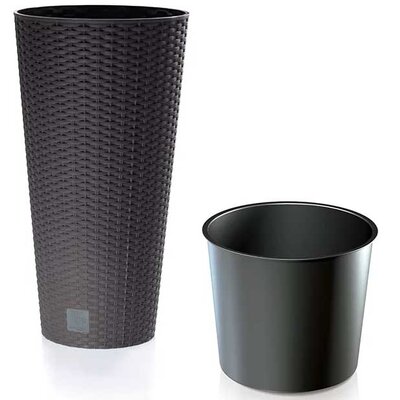 Visoka saksija sa uloškom V58cm Ratan Look Chocolate