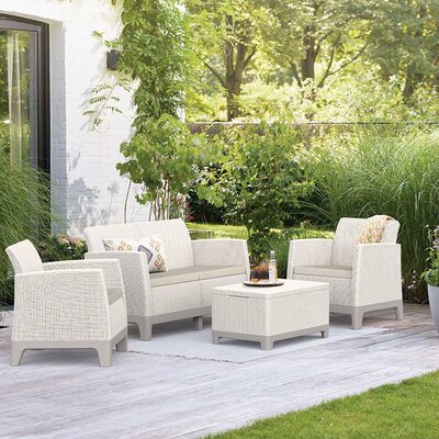 Keter Scandi Forma 2-Seater Set sa dvosedom i Box stolom Bež