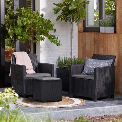 Baštenska garnitura Keter Marie sa box stolom Vigo Grafit