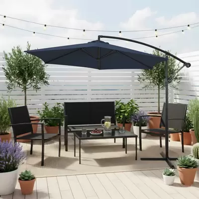 Zglobni Suncobran sa UV 50+ zaštitom Prečnika 3 m i Mehanizmom - teget